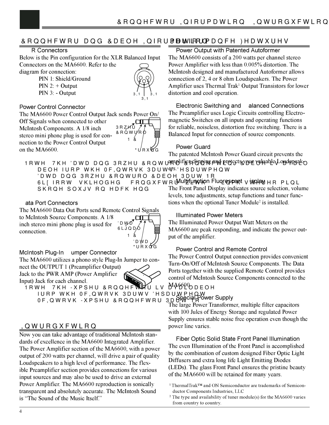 McIntosh MA6600 owner manual Introduction 