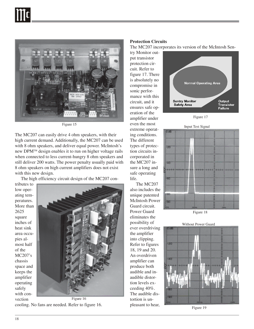 McIntosh MC207 owner manual Protection Circuits 