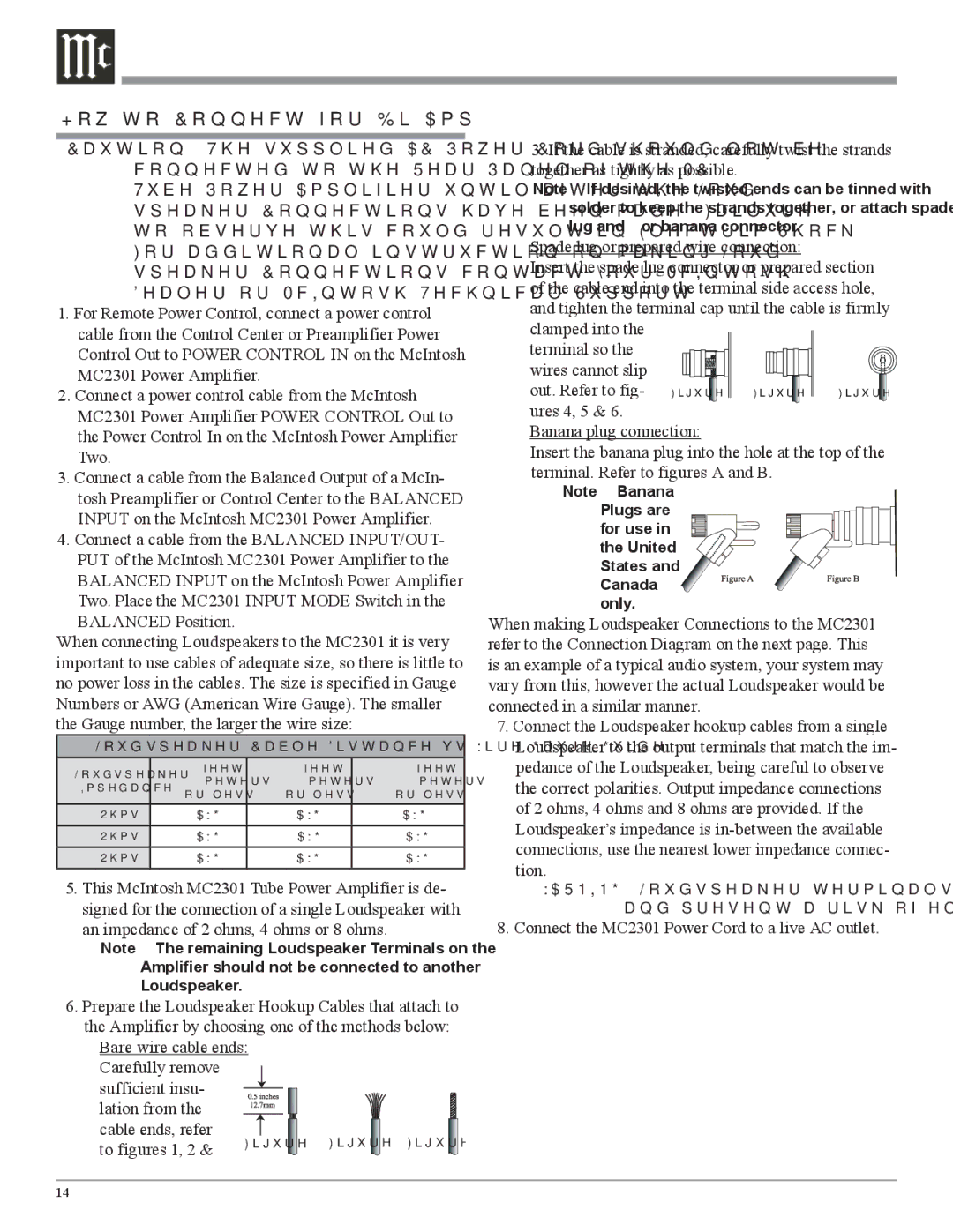 McIntosh MC2301 owner manual How to Connect for Bi-Amp 