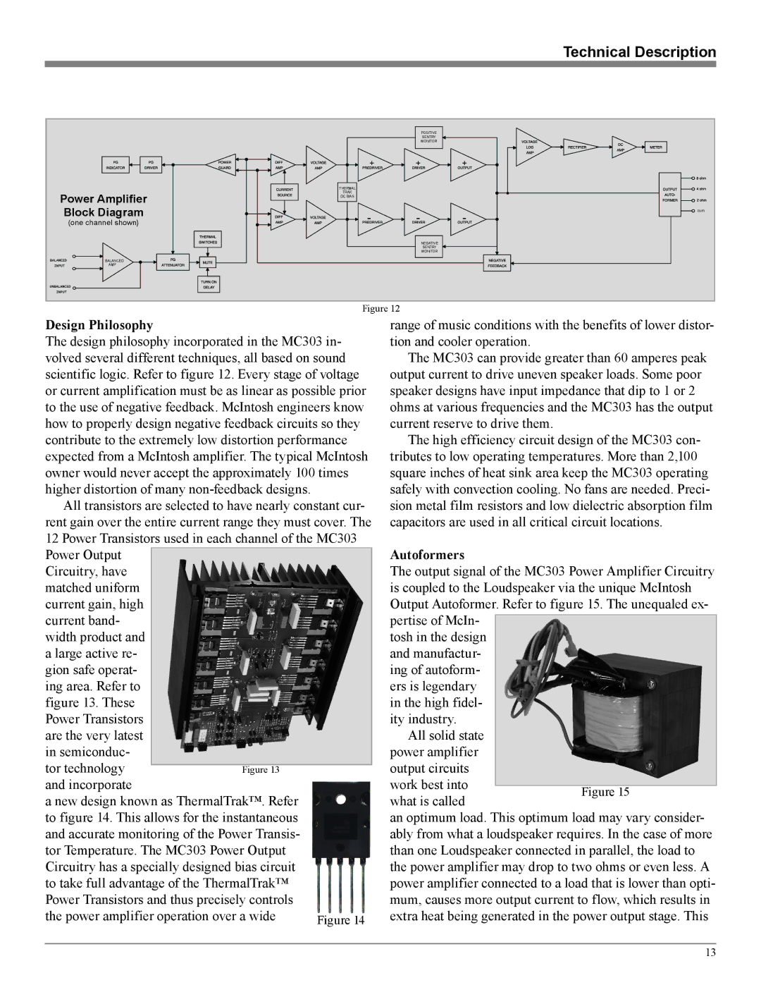 McIntosh MC303 owner manual Design Philosophy, Autoformers 