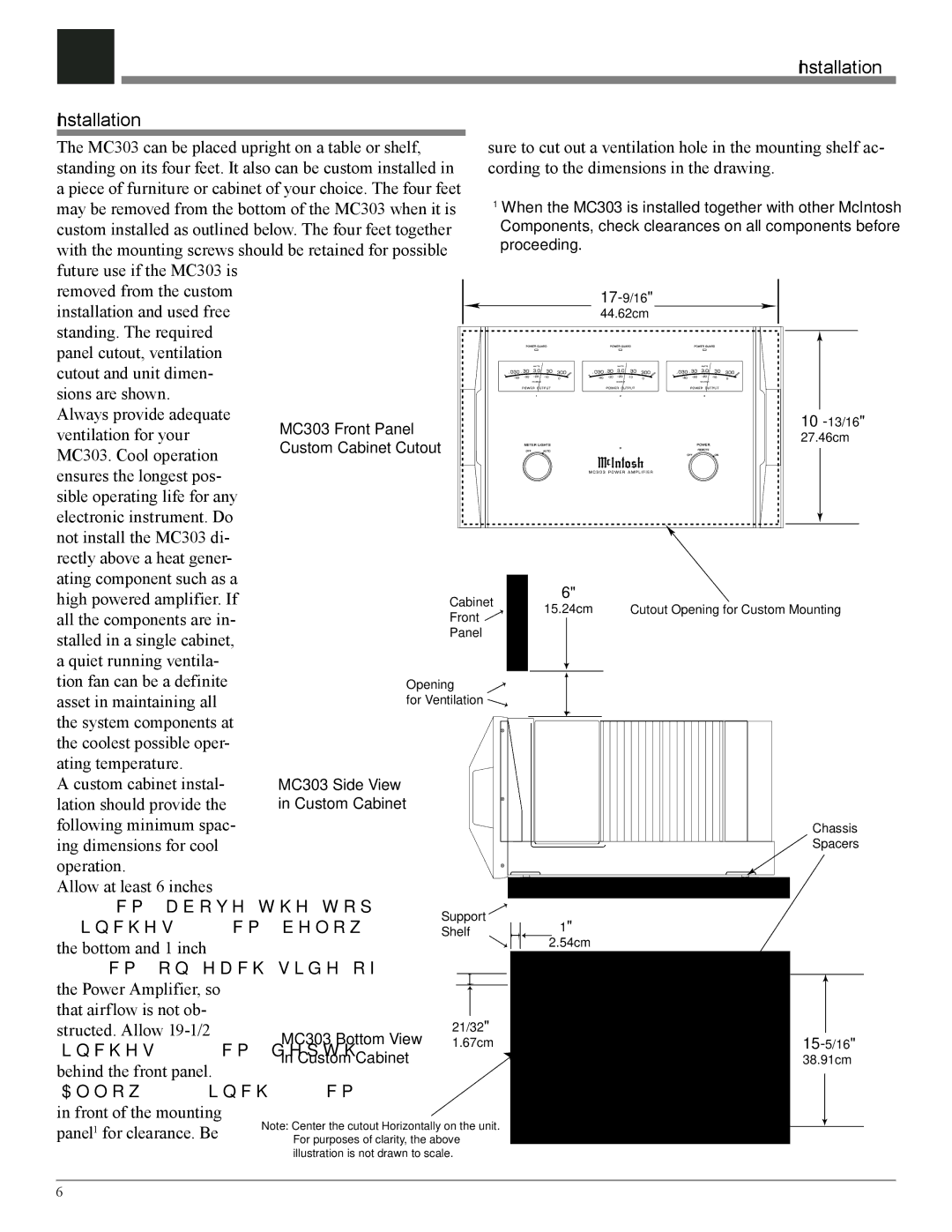 McIntosh MC303 owner manual Installation 