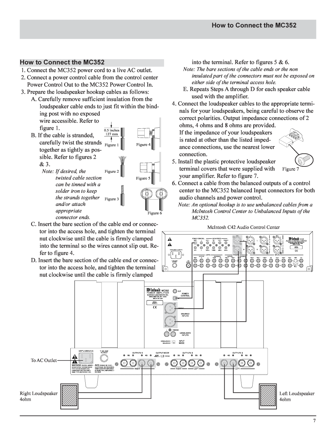 McIntosh manual How to Connect the MC352 