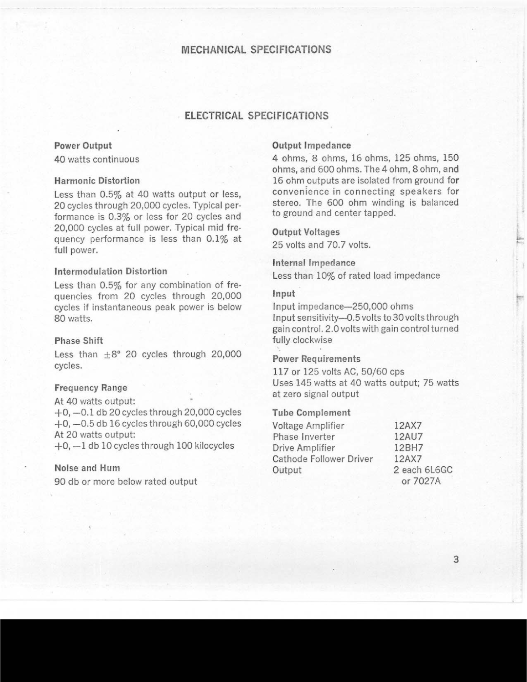 McIntosh MC40 manual 