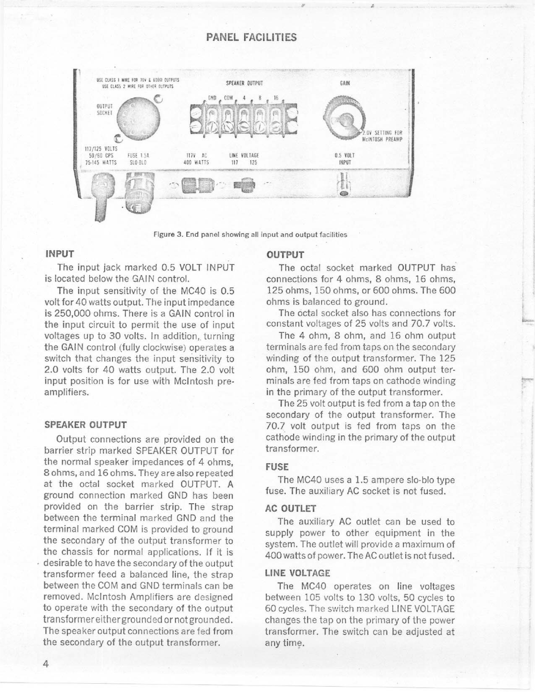 McIntosh MC40 manual 