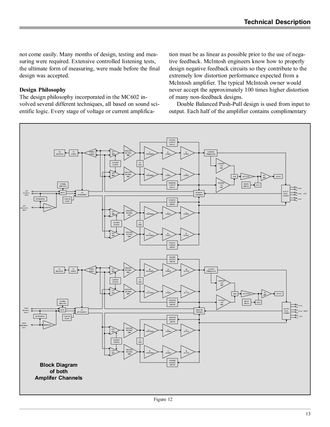 McIntosh MC602 manual Design Philosophy 