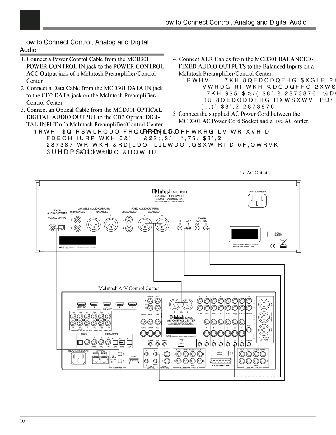 McIntosh MCD301 owner manual How to Connect Control, Analog and Digital Audio 