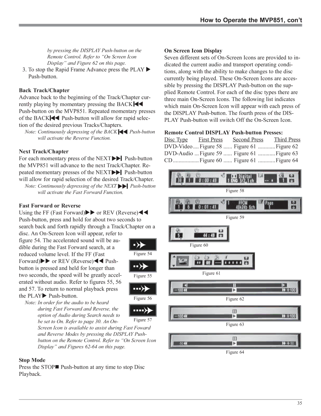 McIntosh MVP851 owner manual DVD-Video DVD-Audio 