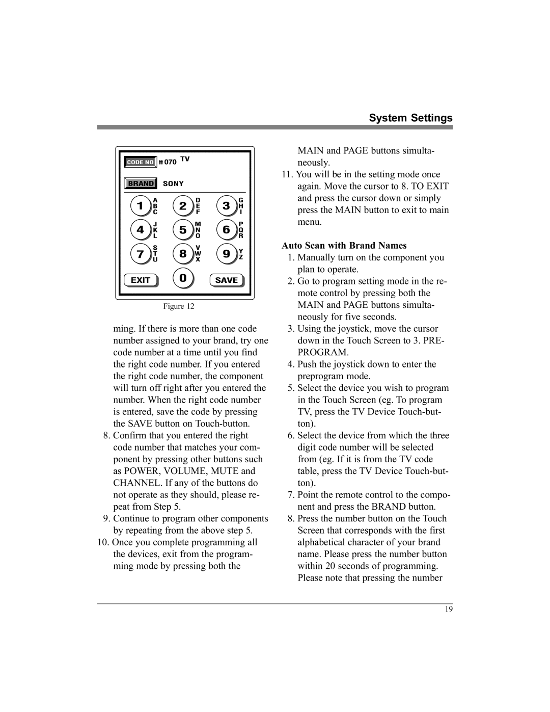 McIntosh UR12 manual Auto Scan with Brand Names 