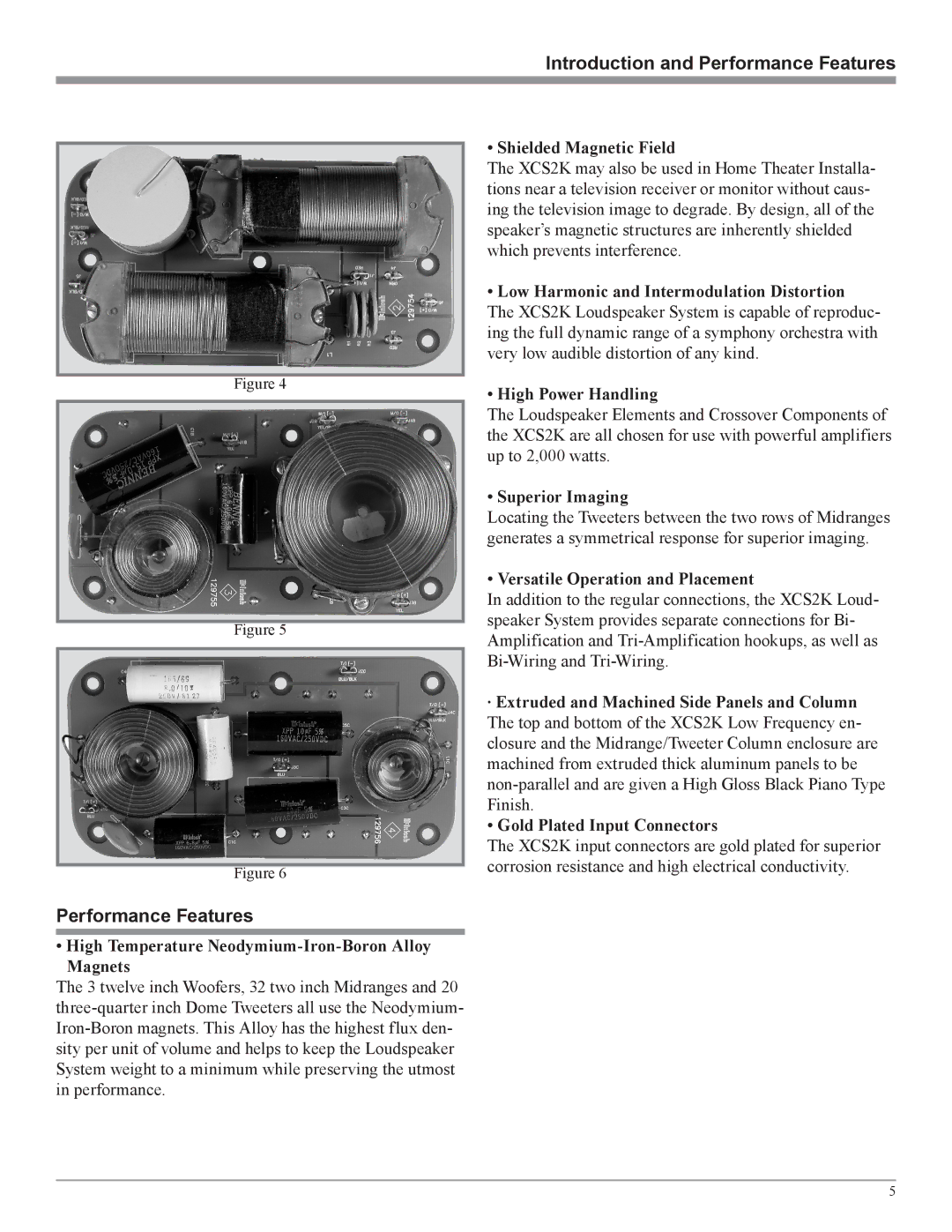 McIntosh XCS2K owner manual Introduction and Performance Features, High Temperature Neodymium-Iron-Boron Alloy Magnets 