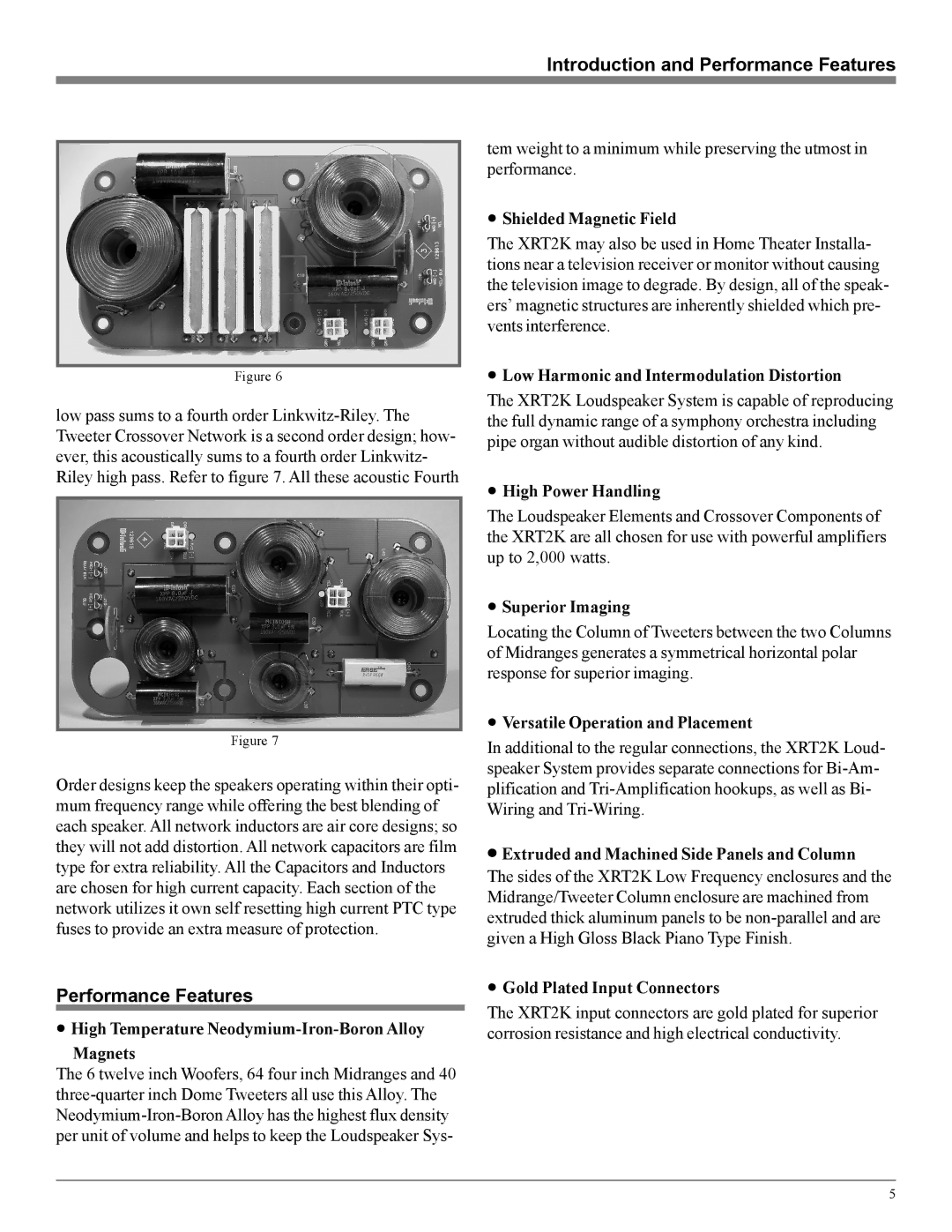 McIntosh XRT2K owner manual Introduction and Performance Features 