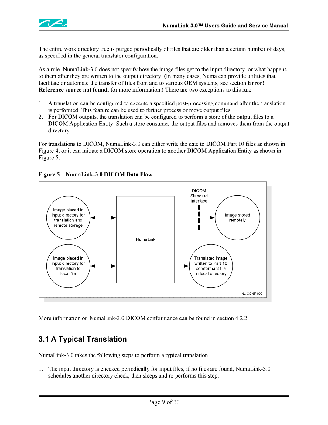 Me Inc NumaLink-3.0 manual Typical Translation, Dicom 