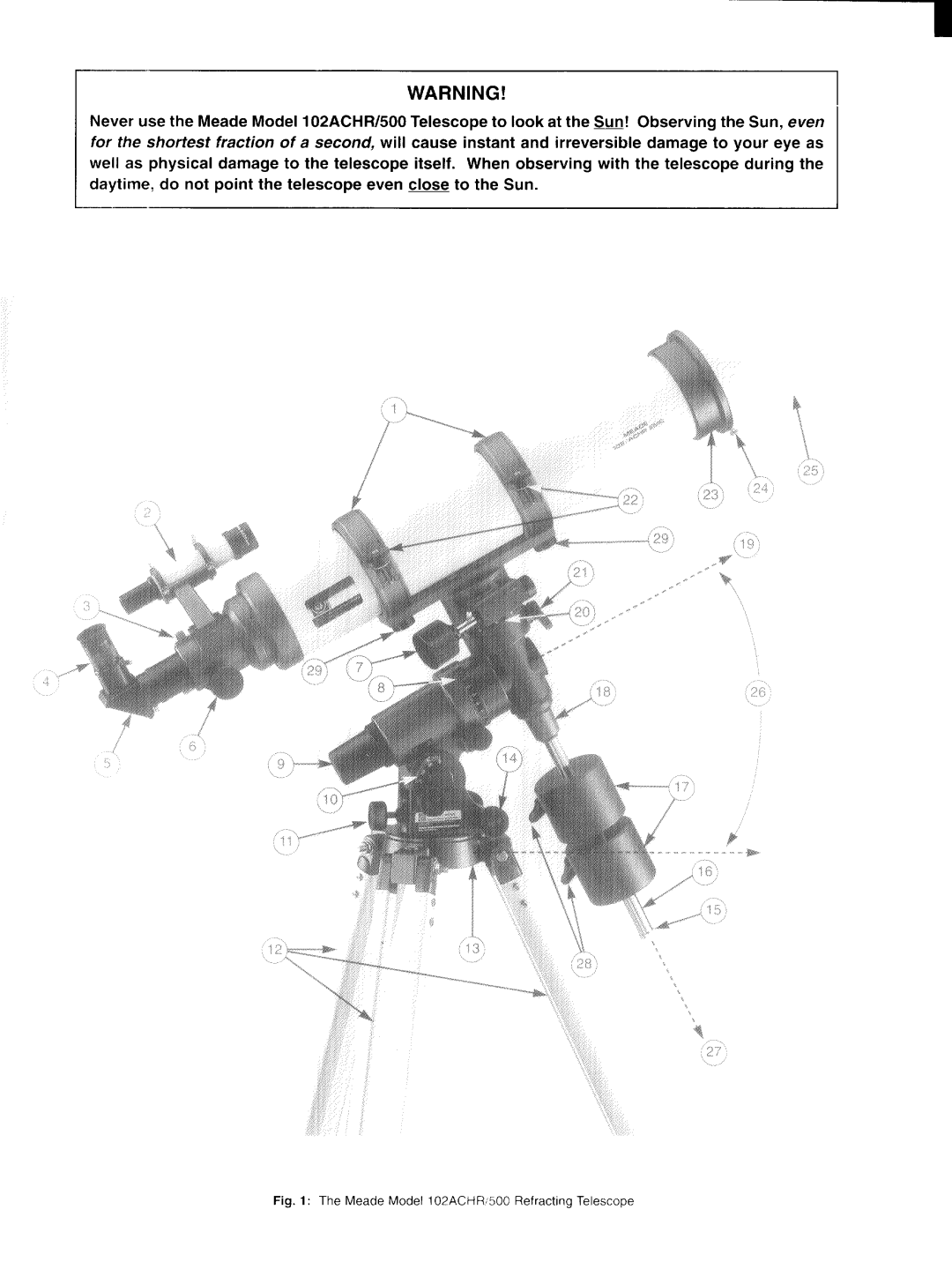 Meade 102ACHR/500 manual 