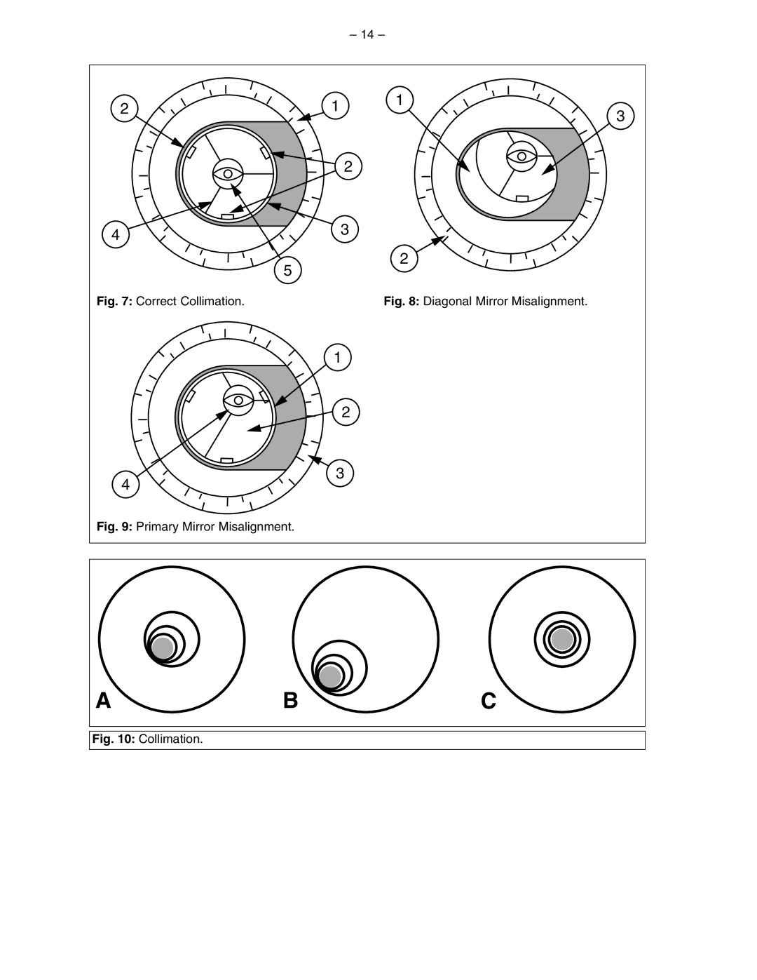 Meade 114 EQ-DS instruction manual Correct Collimation 