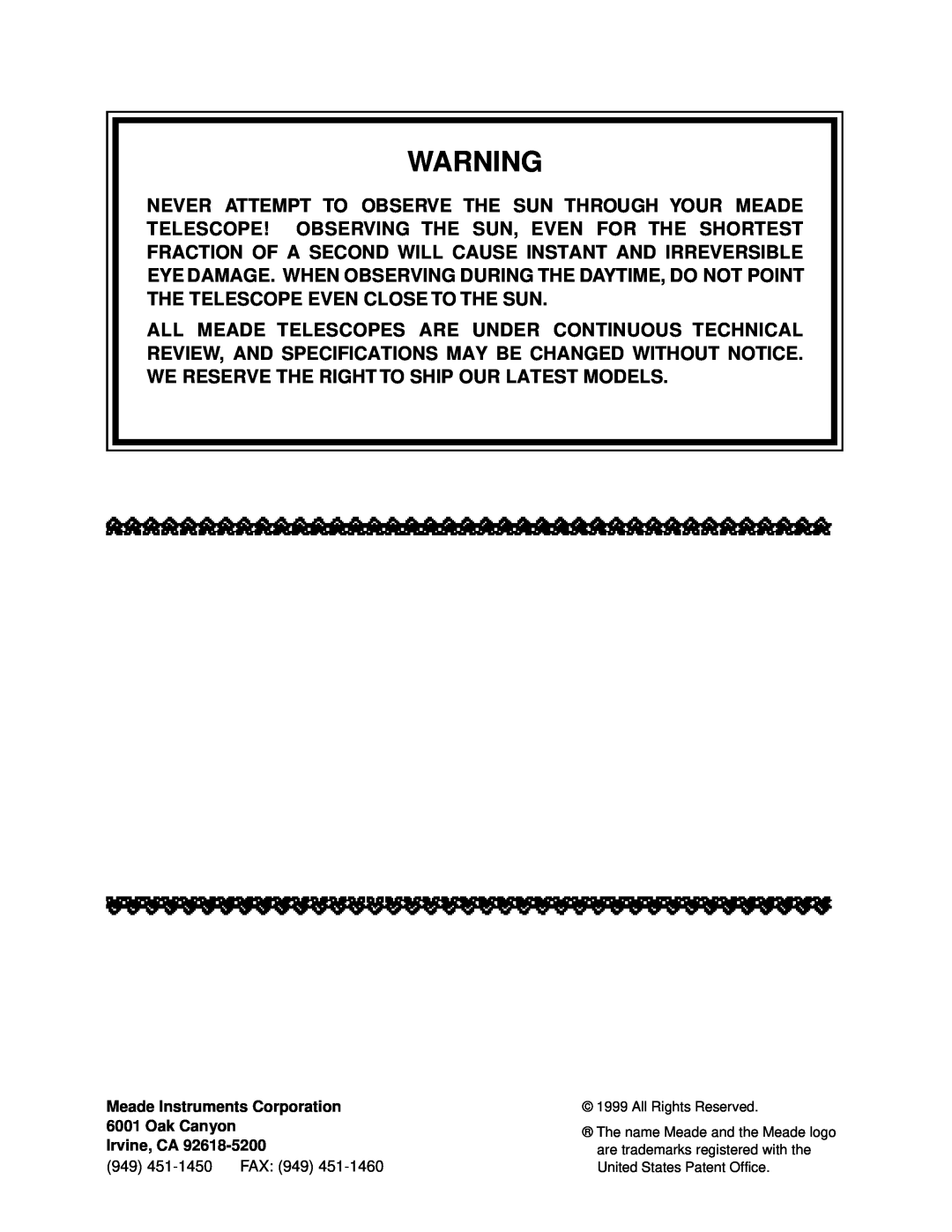 Meade 16 instruction manual Meade Limited Warranty 