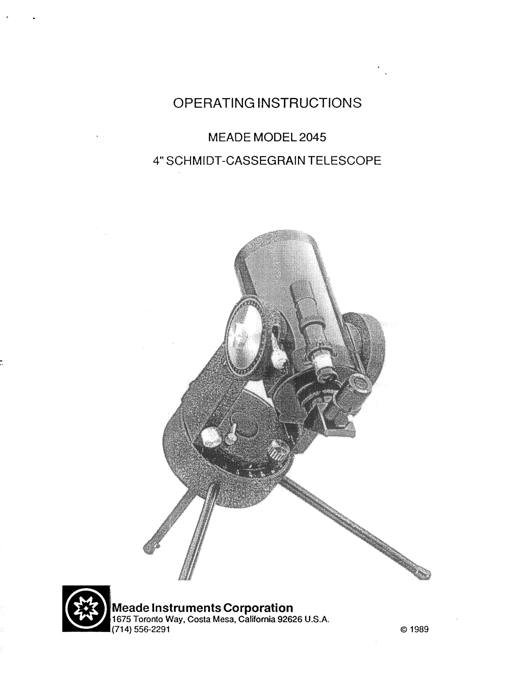 Meade 2045 manual 