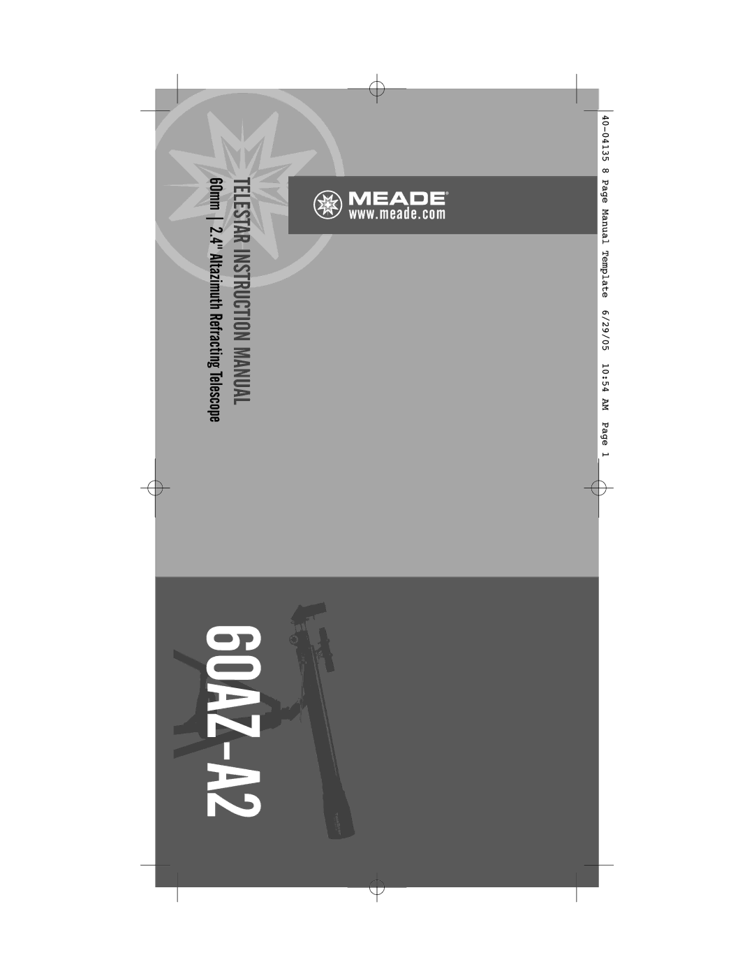 Meade 60AZ-A2 instruction manual 