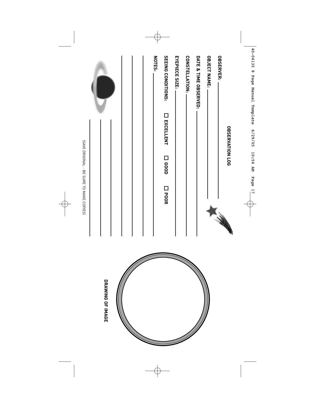 Meade 60AZ-A2 instruction manual Drawing of Image 