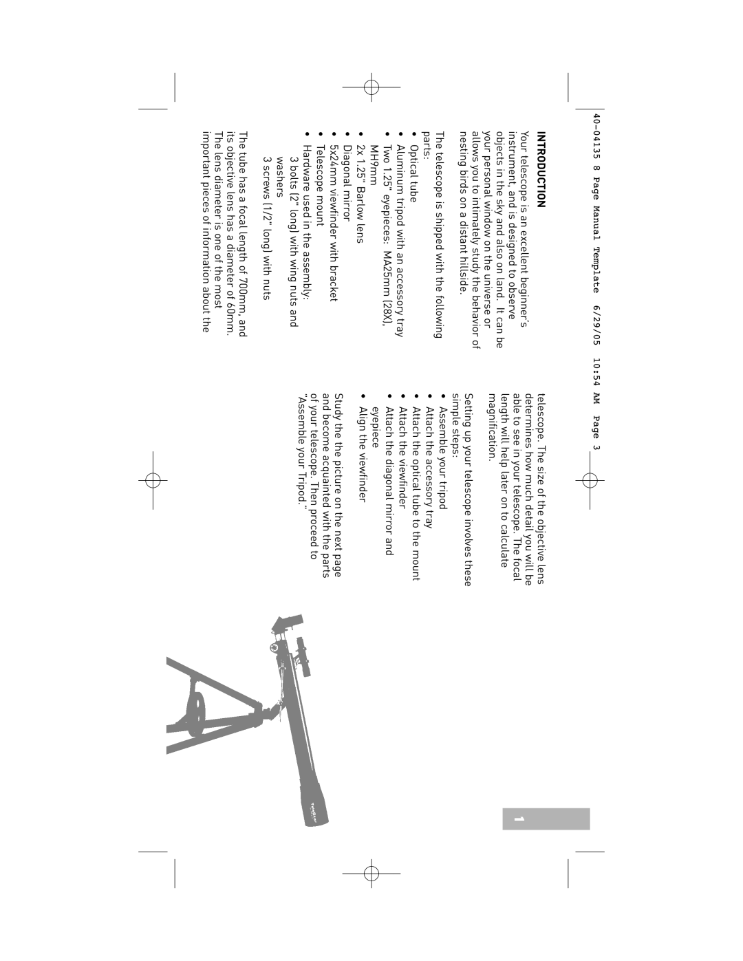 Meade 60AZ-A2 instruction manual Introduction 