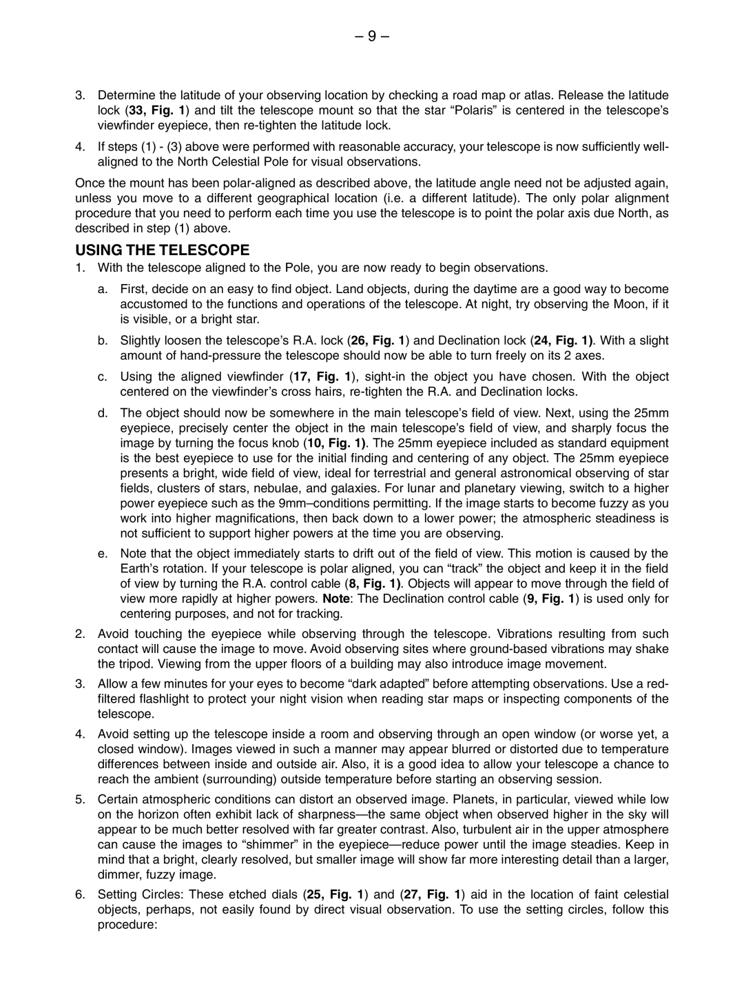 Meade 60EQ-A instruction manual Using the Telescope 