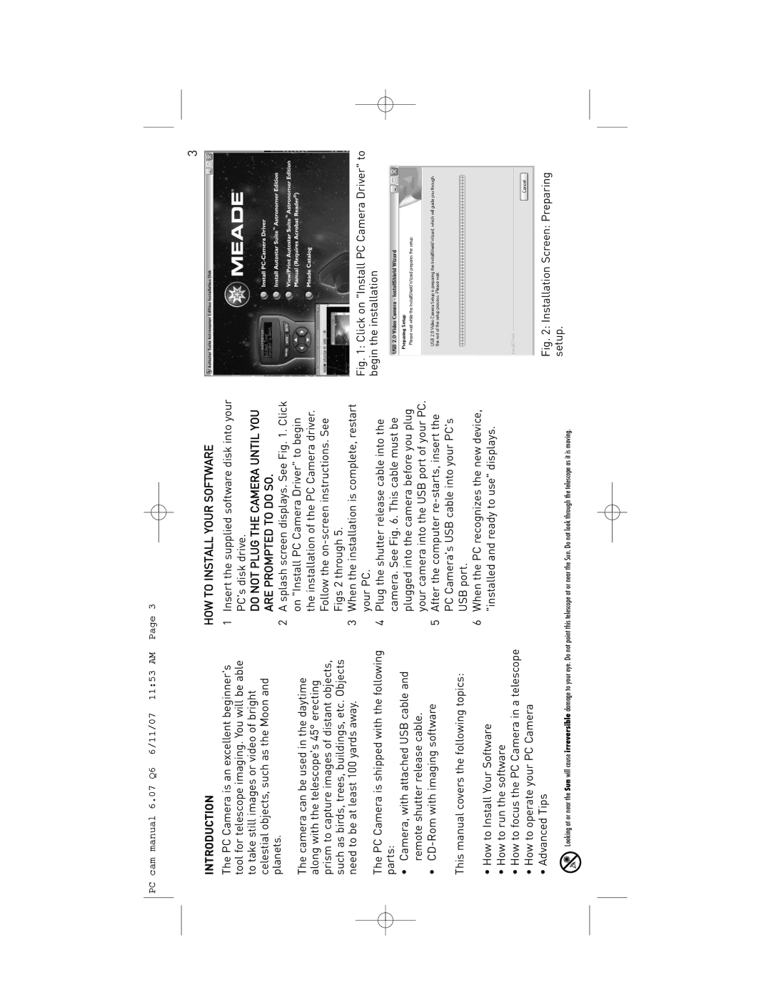 Meade 626-3233 instruction manual Introduction 