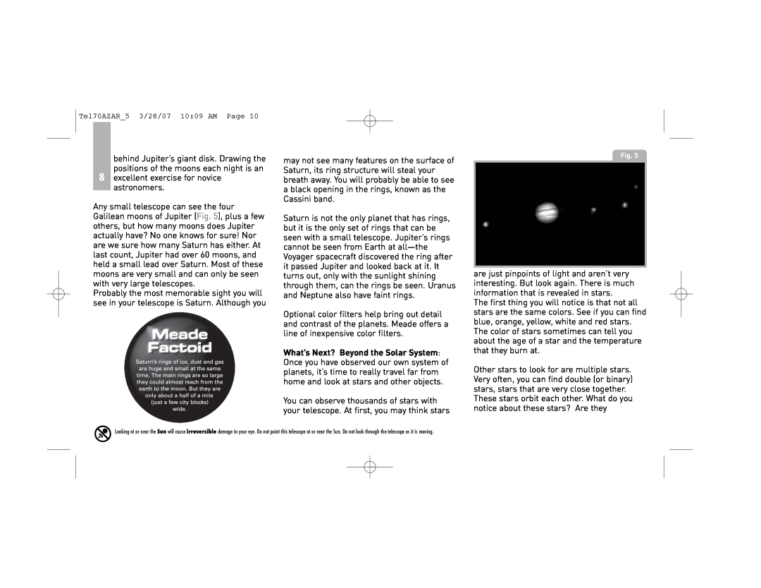 Meade 70AZ-AR instruction manual excellent exercise for novice astronomers 
