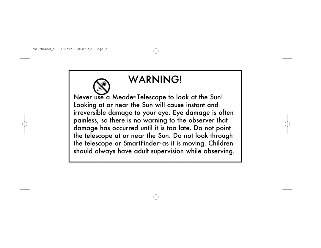 Meade 70AZ-AR instruction manual Tel70AZAR5 3/28/07 1009 AM 