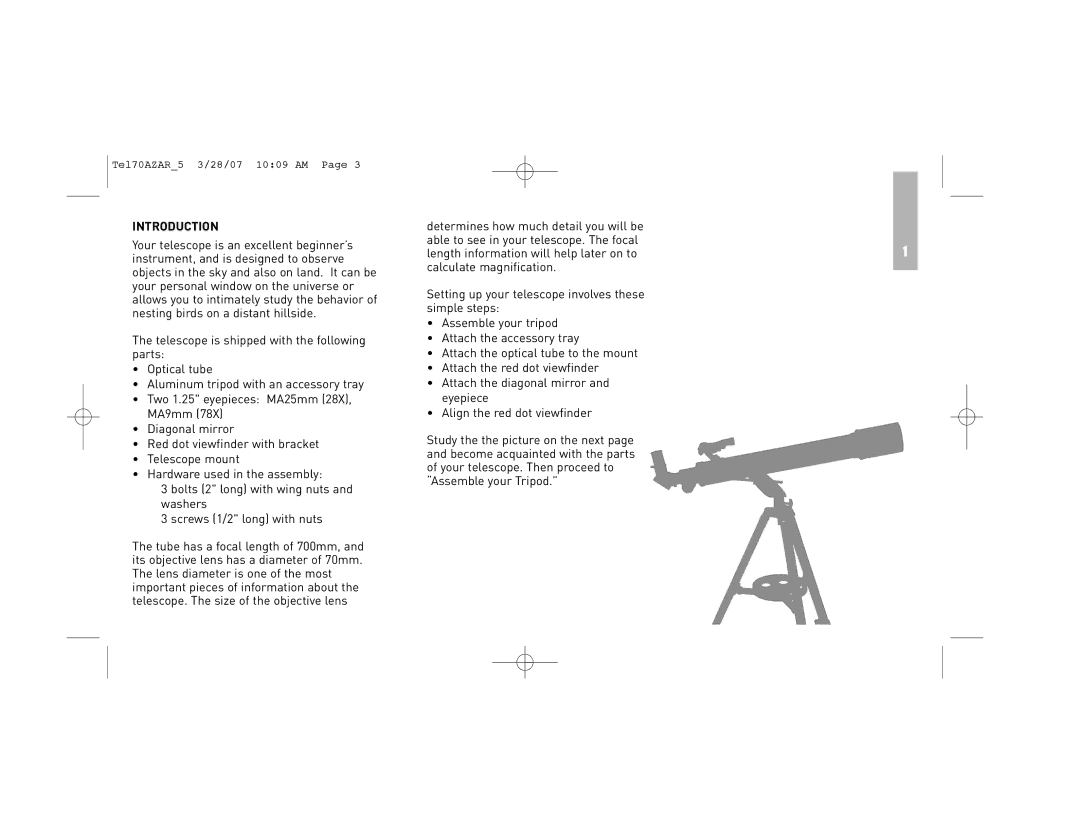 Meade 70AZ-AR instruction manual Introduction 