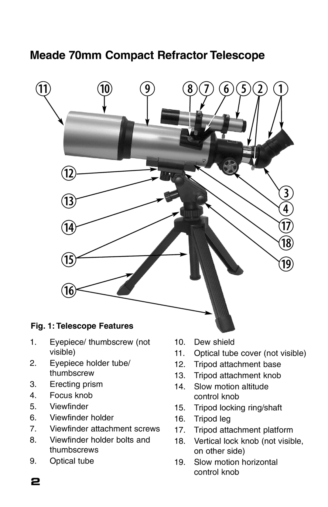 Meade 70AZ-T instruction manual Ih gfc b 