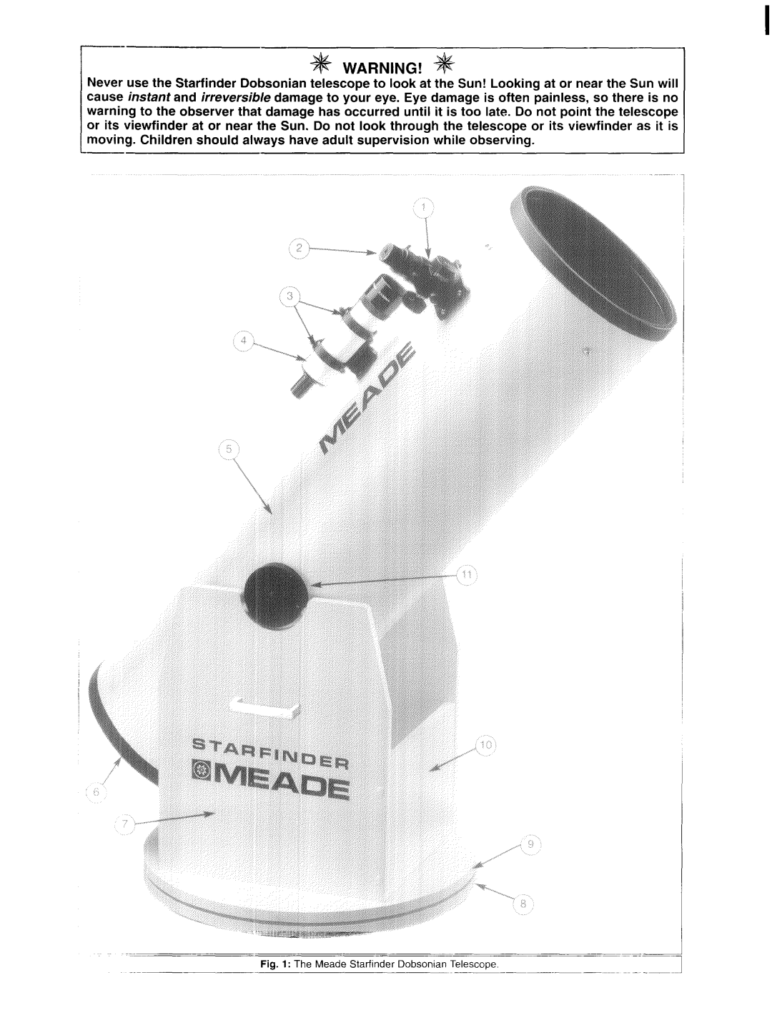 Meade 10 & 12.5 Starfinder, 8, 6 manual 