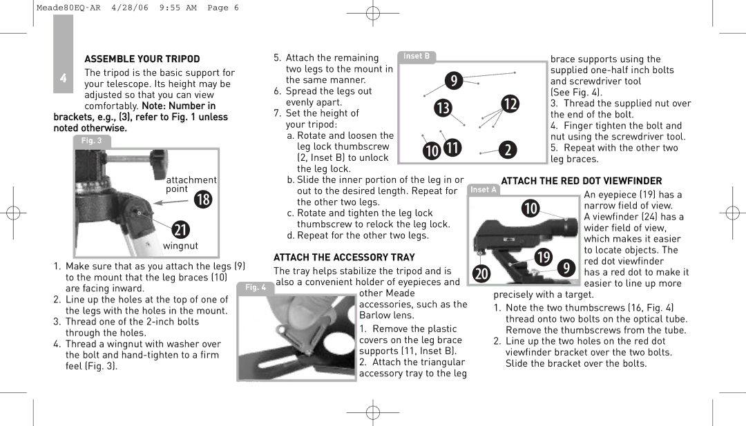 Meade instruction manual Meade80EQ-AR 4/28/06 955 AM 