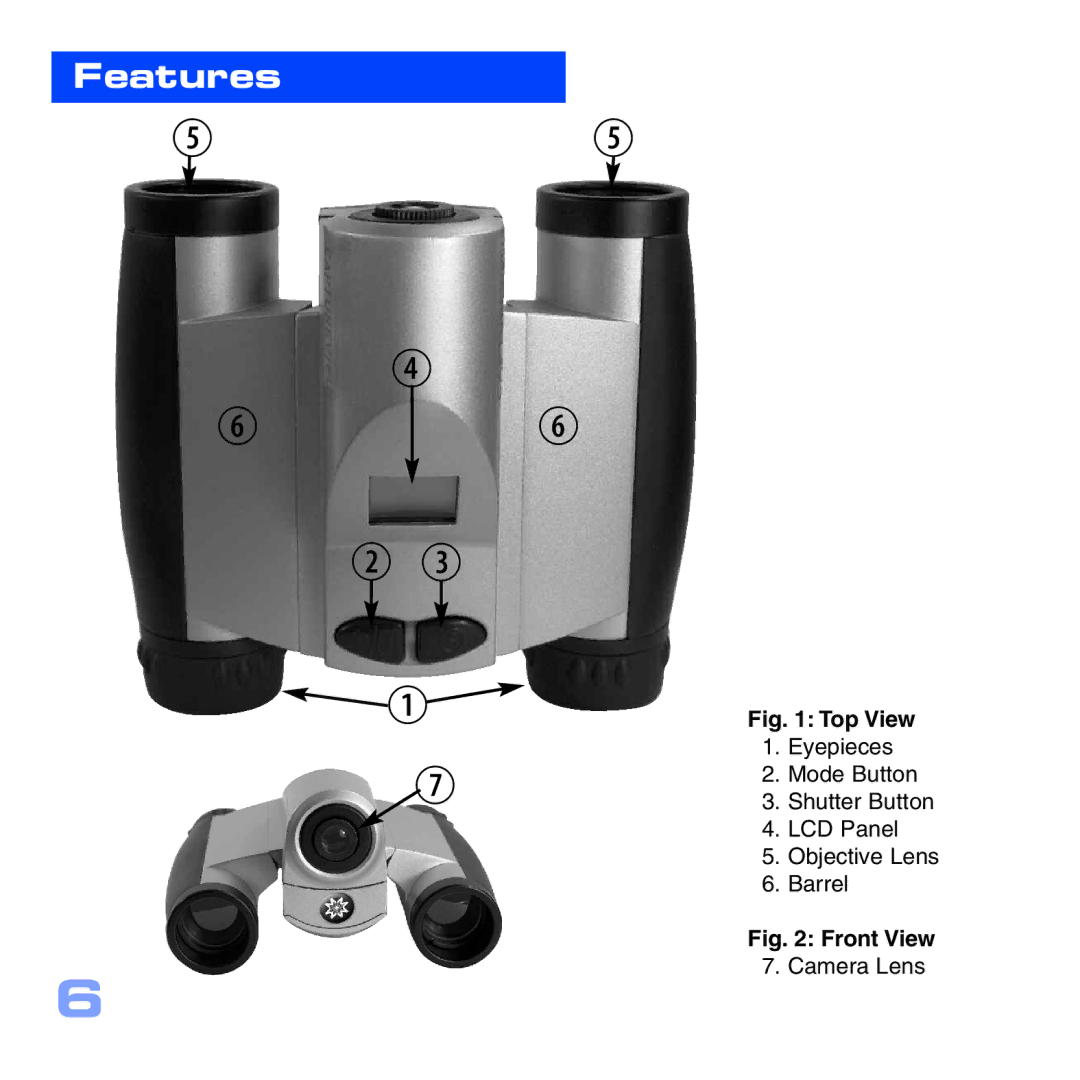 Meade CV-1 8 x 22 VGA manual Features 