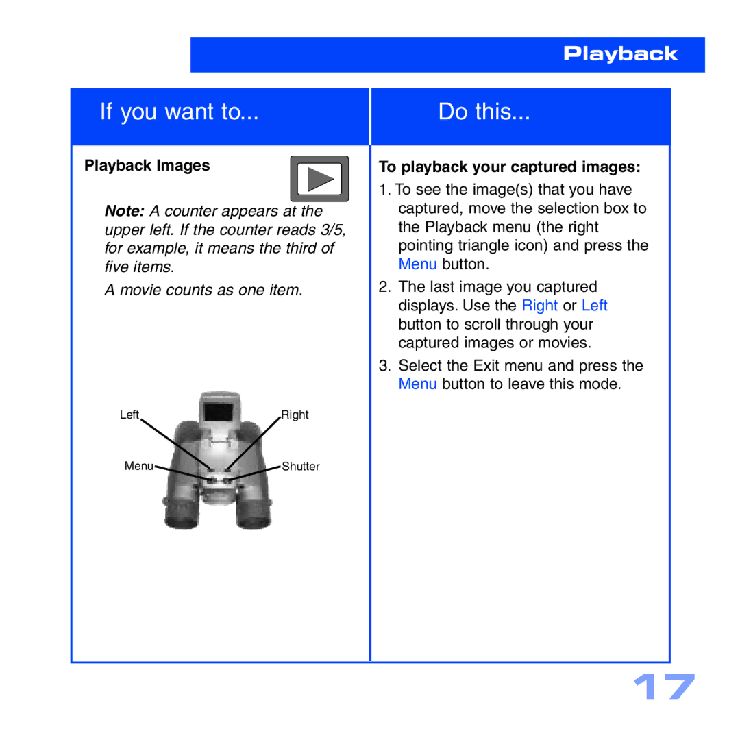 Meade CV-5 manual Playback Images, To playback your captured images 