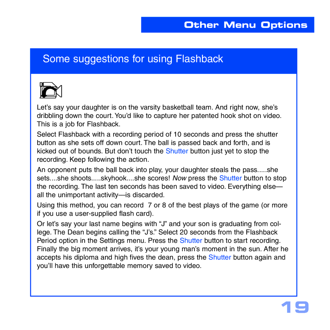 Meade CV-6 manual Some suggestions for using Flashback 