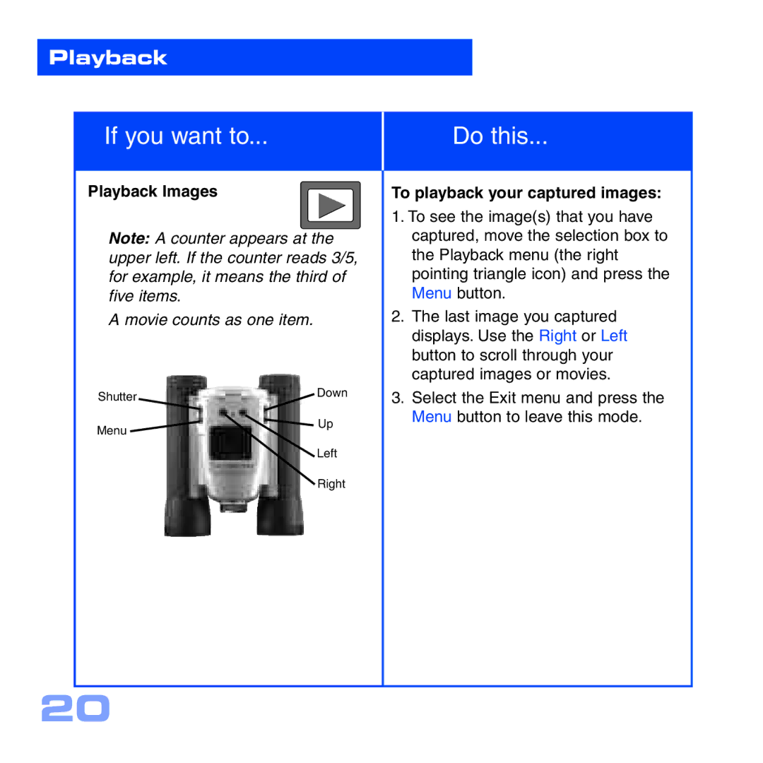 Meade CV-6 manual Playback Images, To playback your captured images 