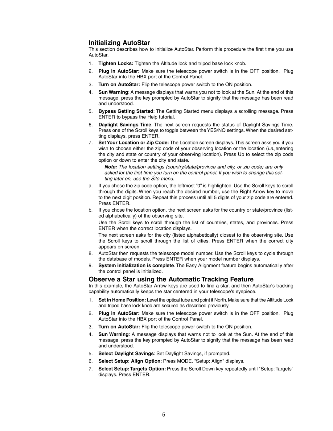 Meade DS-2102AT-TC, DS-2090AT-TC Initializing AutoStar, Observe a Star using the Automatic Tracking Feature 