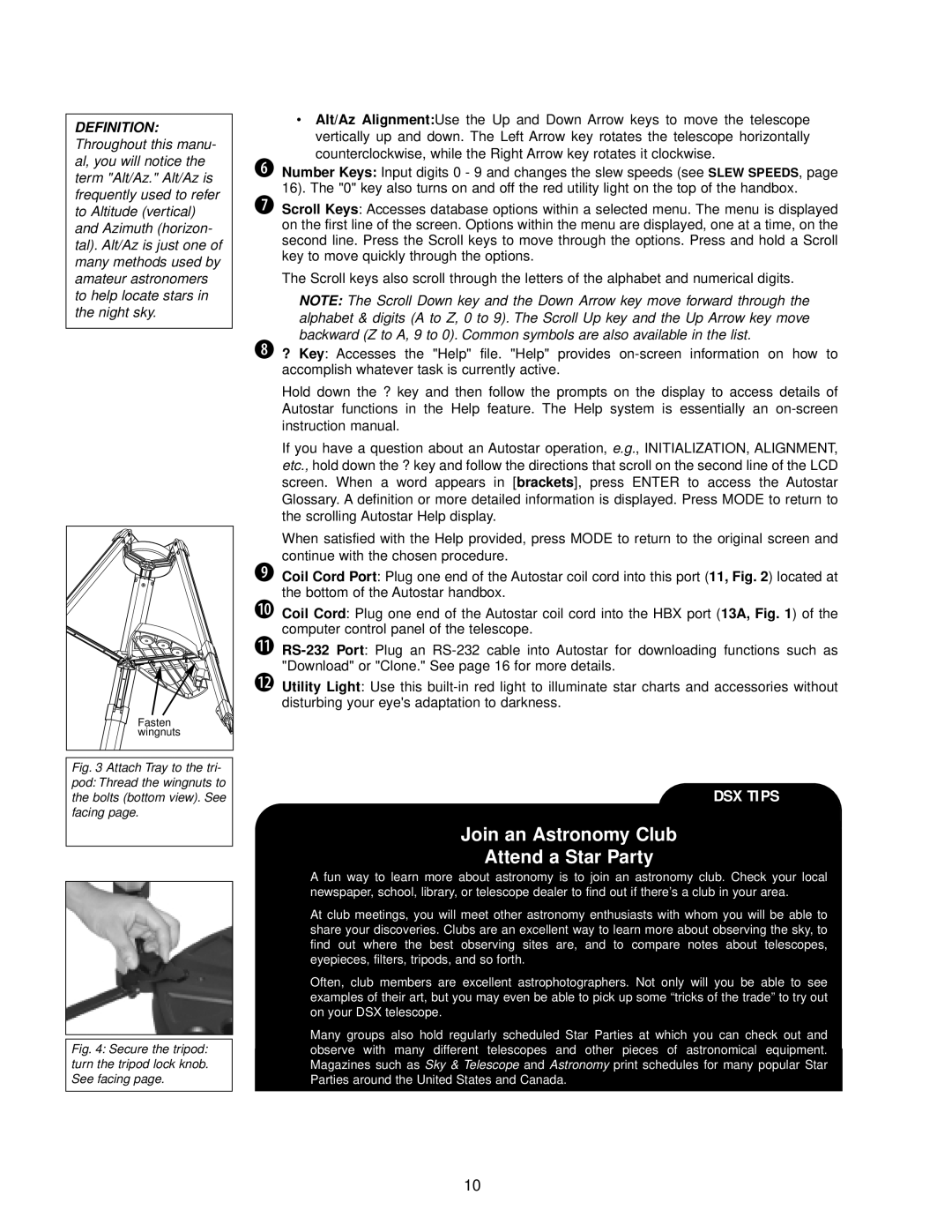 Meade DSX Series instruction manual DSX Tips, Join an Astronomy Club Attend a Star Party 