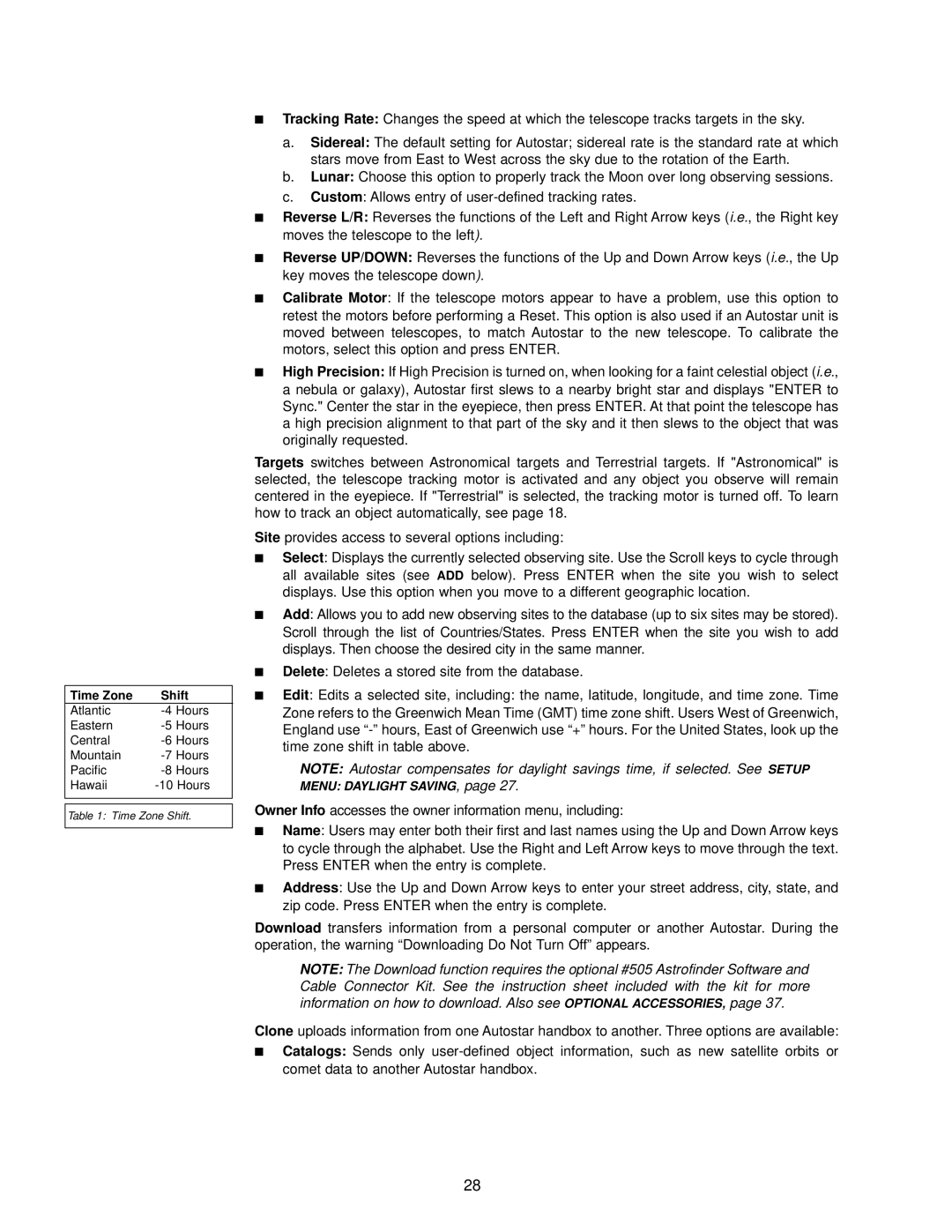 Meade DSX Series instruction manual Menu Daylight SAVING 