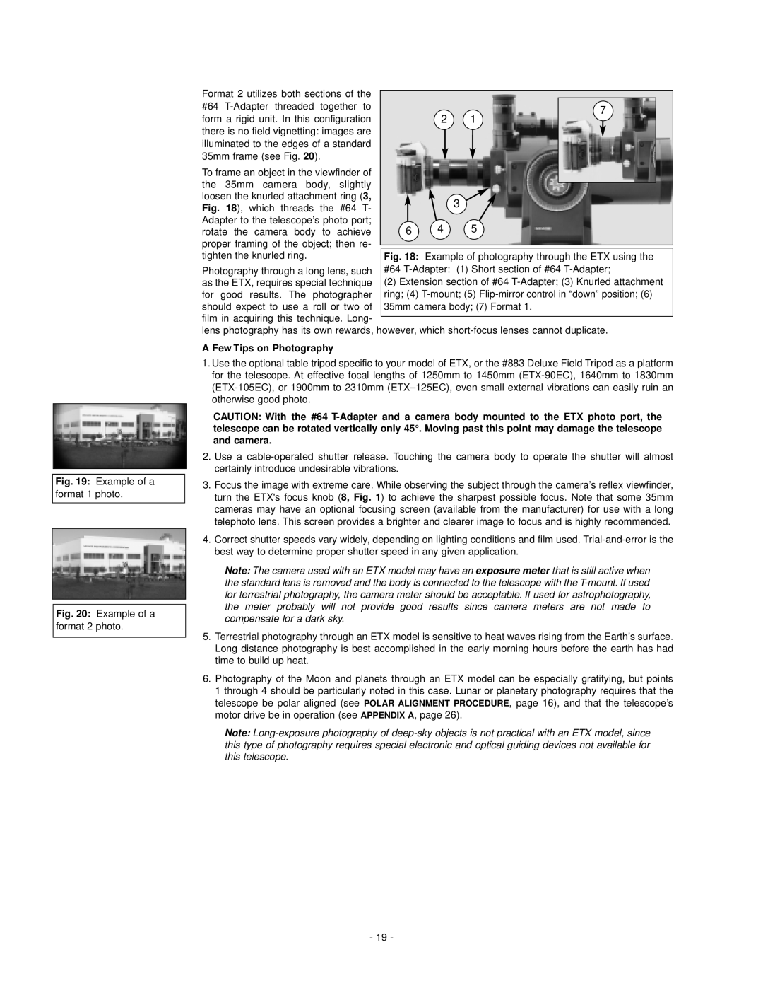 Meade ETX-105EC, ETX-125EC instruction manual Example of a format 1 photo, Few Tips on Photography 