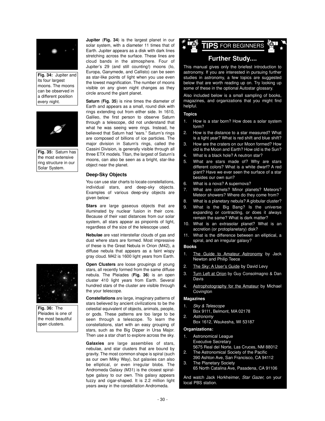 Meade ETX-125EC, ETX-105EC instruction manual Deep-Sky Objects, Pleiades is one of the most beautiful open clusters 