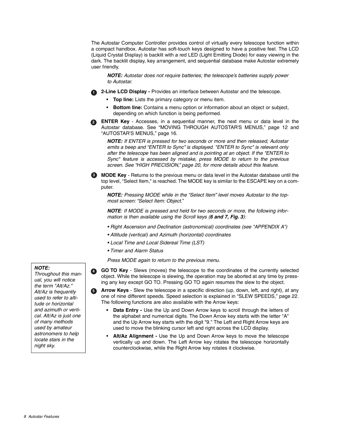 Meade ETX-70AT instruction manual Autostar Features 