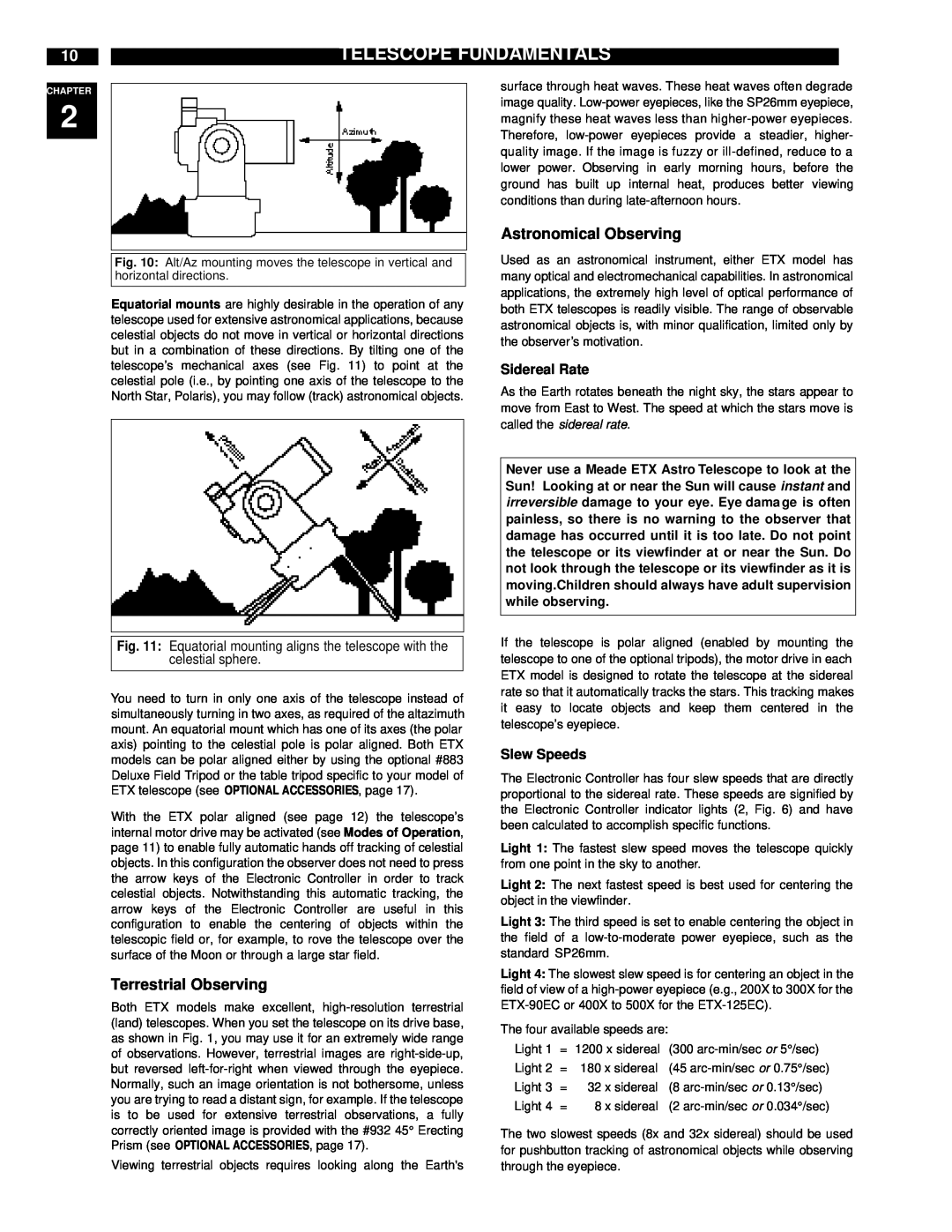Meade ETX-90EC instruction manual Telescope Fundamentals 