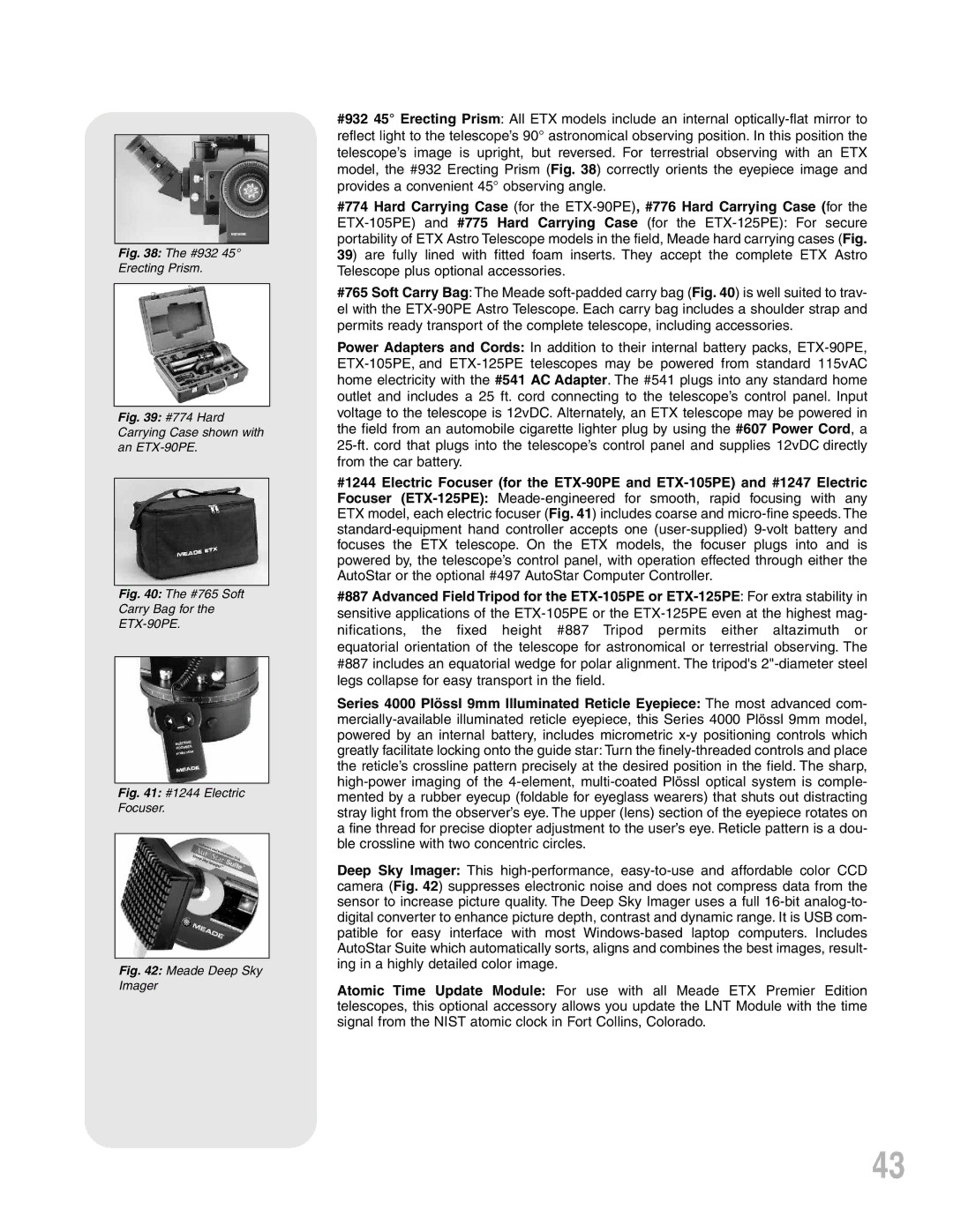 Meade ETX-90PE instruction manual #932 45 Erecting Prism 