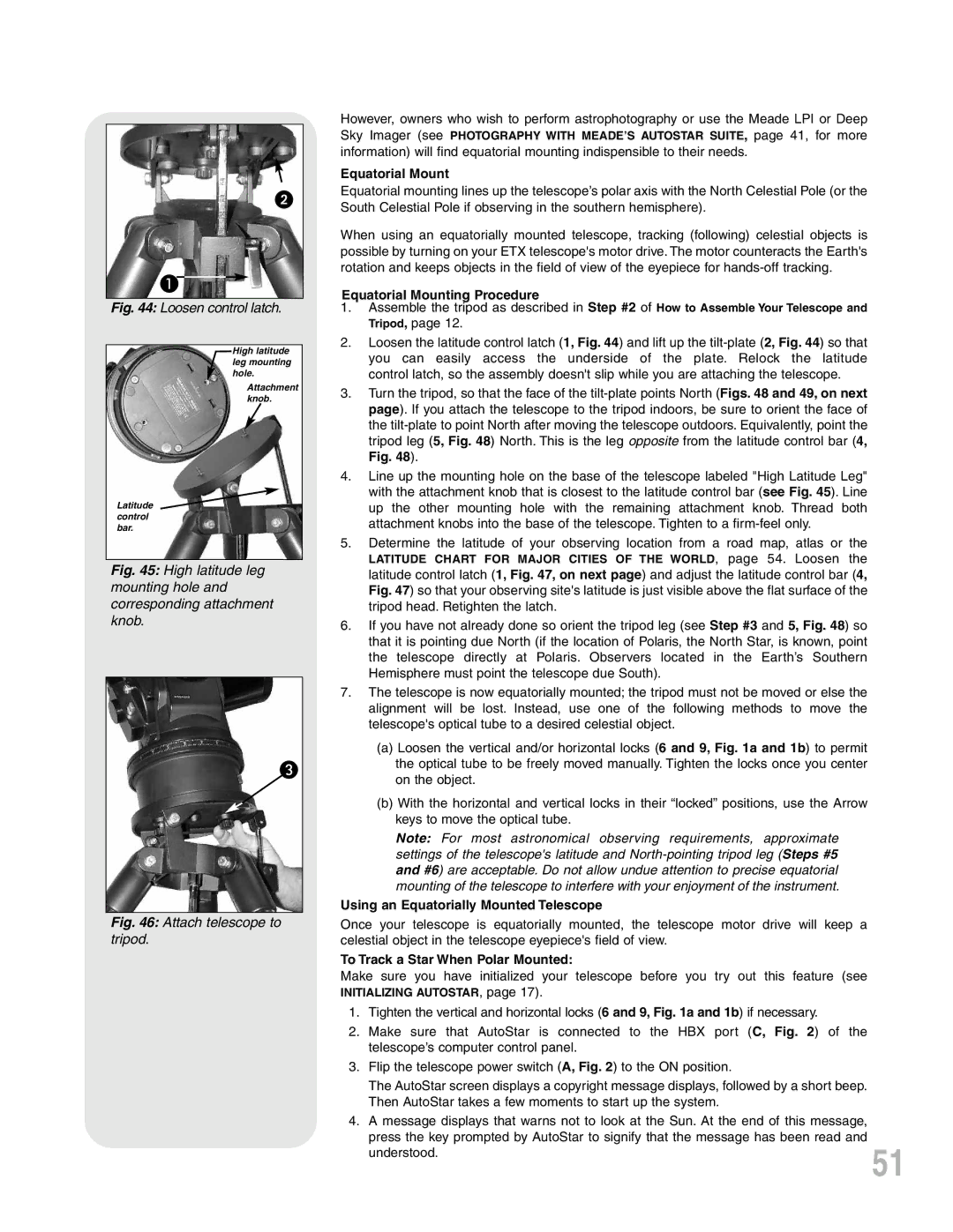 Meade ETX-90PE instruction manual Loosen control latch 