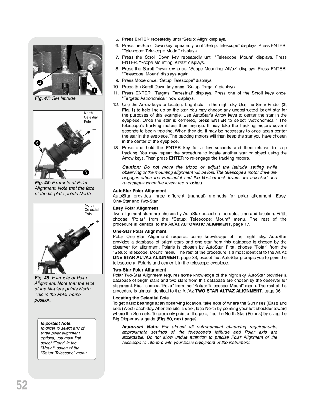 Meade ETX-90PE instruction manual Set latitude 