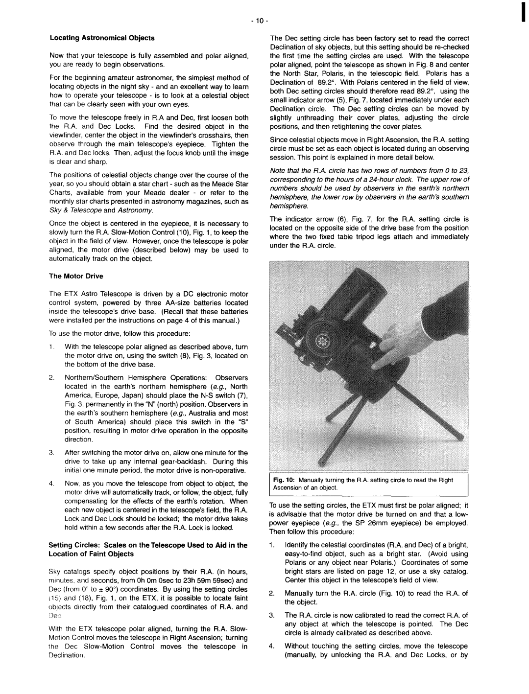 Meade ETX Astro Telescope/ETX Spotting Scope manual 