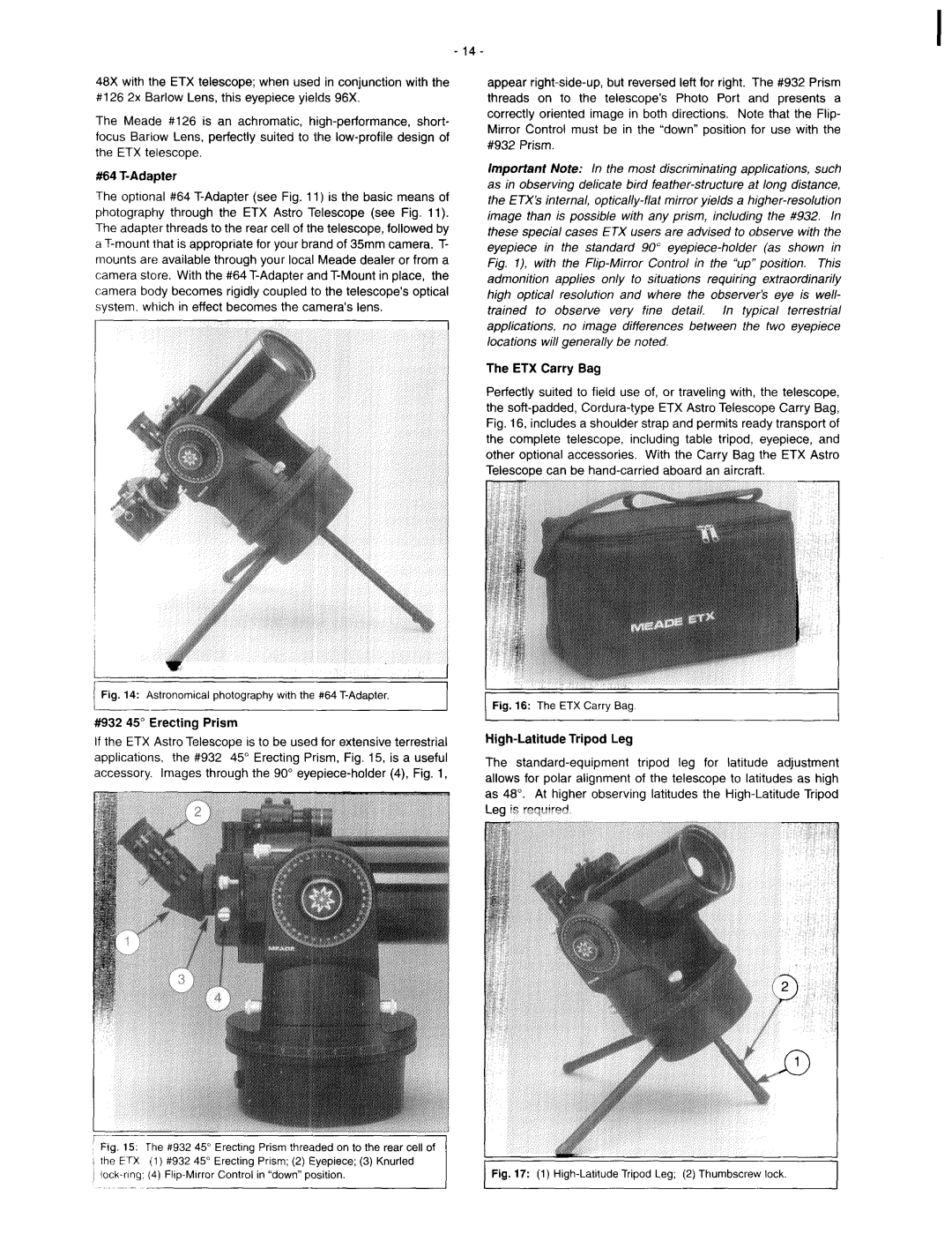 Meade ETX Astro Telescope/ETX Spotting Scope manual 