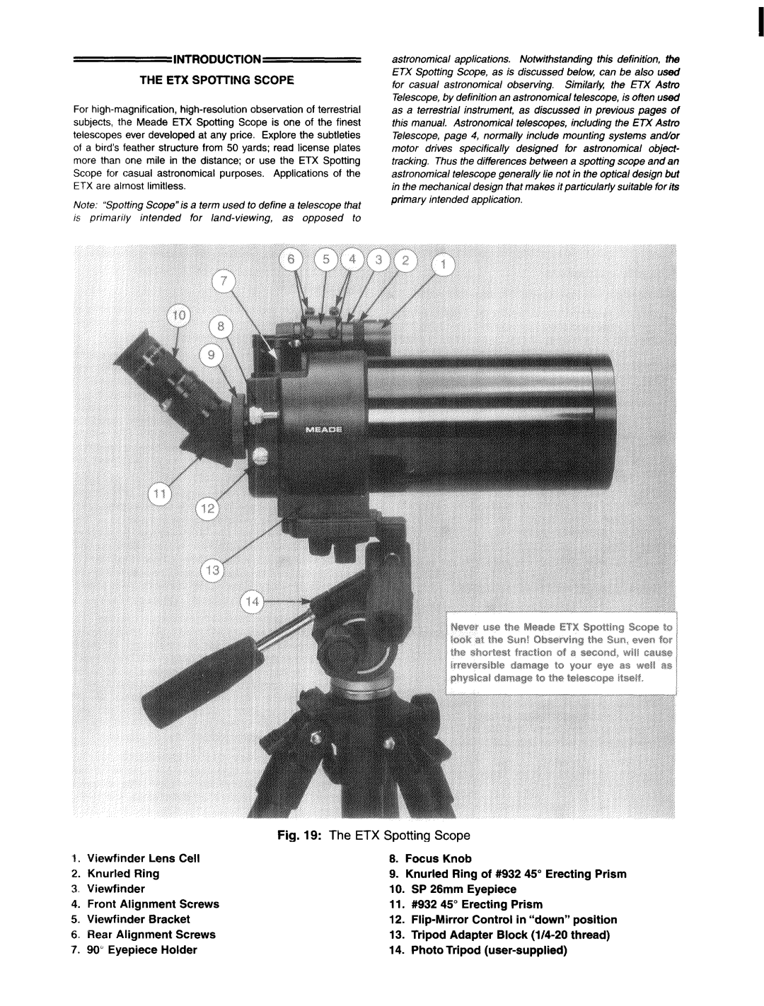 Meade ETX Astro Telescope/ETX Spotting Scope manual 