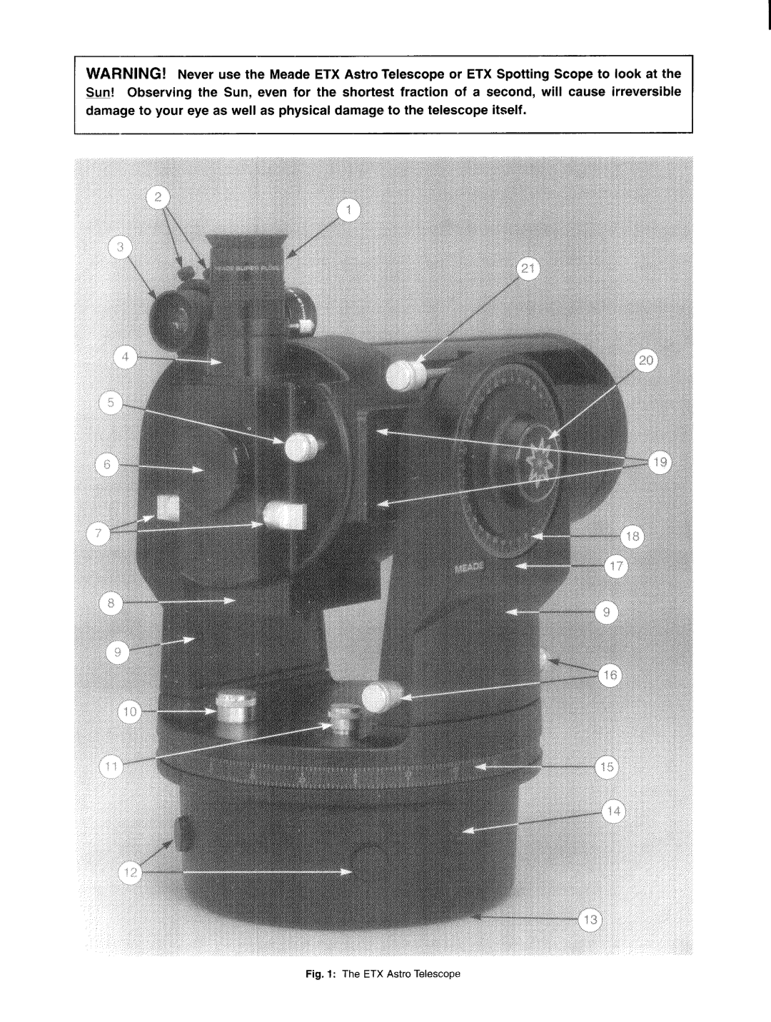 Meade ETX Astro Telescope/ETX Spotting Scope manual 