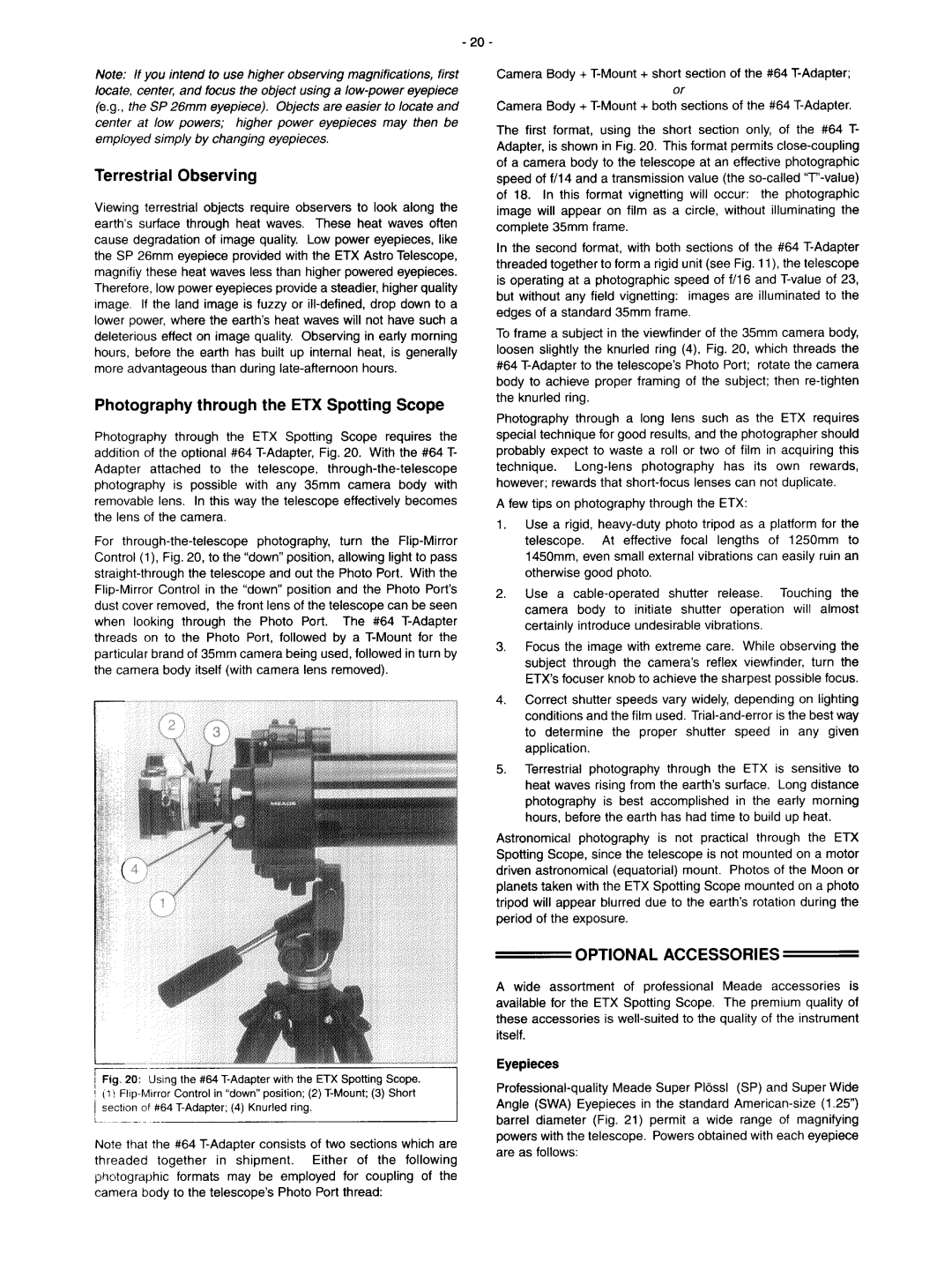 Meade ETX Astro Telescope/ETX Spotting Scope manual 