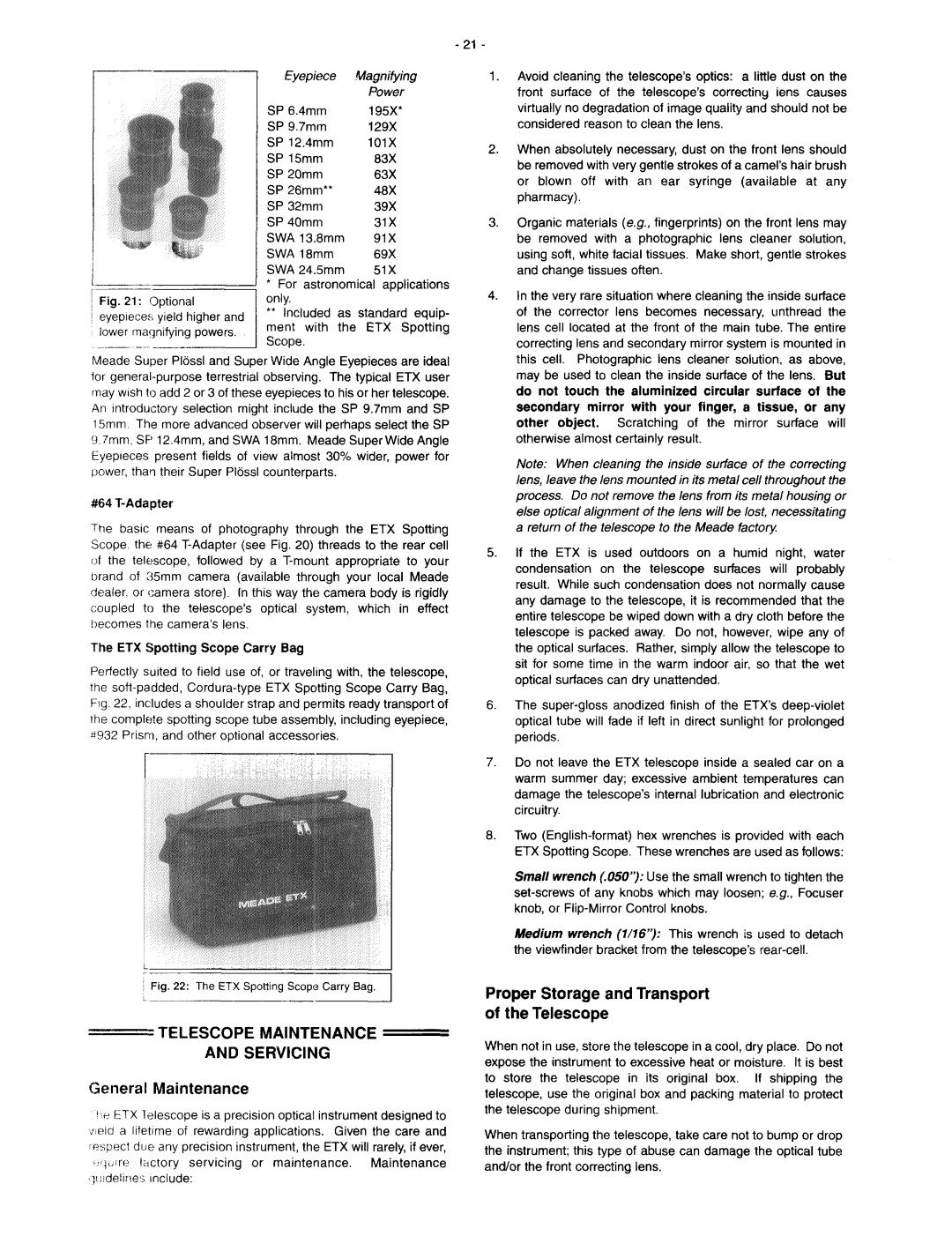 Meade ETX Astro Telescope/ETX Spotting Scope manual 